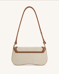Joy Shoulder Bag - Brown Canvas