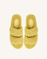 Lexi Faux Fur Platform Sandal - Yellow