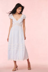 Suvi Cotton Midi Dress - BABY BLUEBELL
