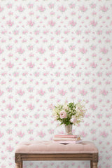 Breezy Ikat Rose Standard Wallpaper