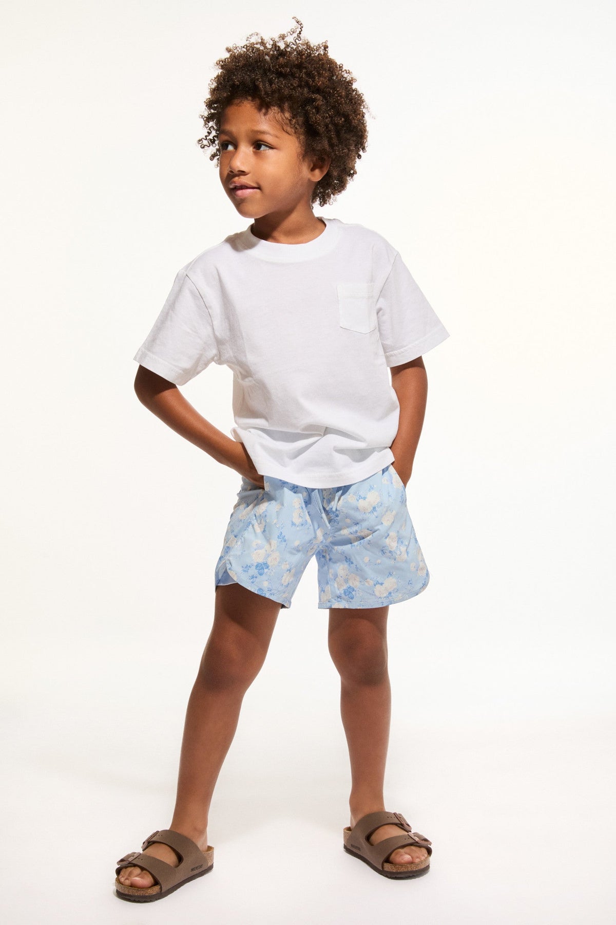 Little Boy Swim Shorts - WHISPER BLUE