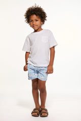 Little Boy Swim Shorts - WHISPER BLUE
