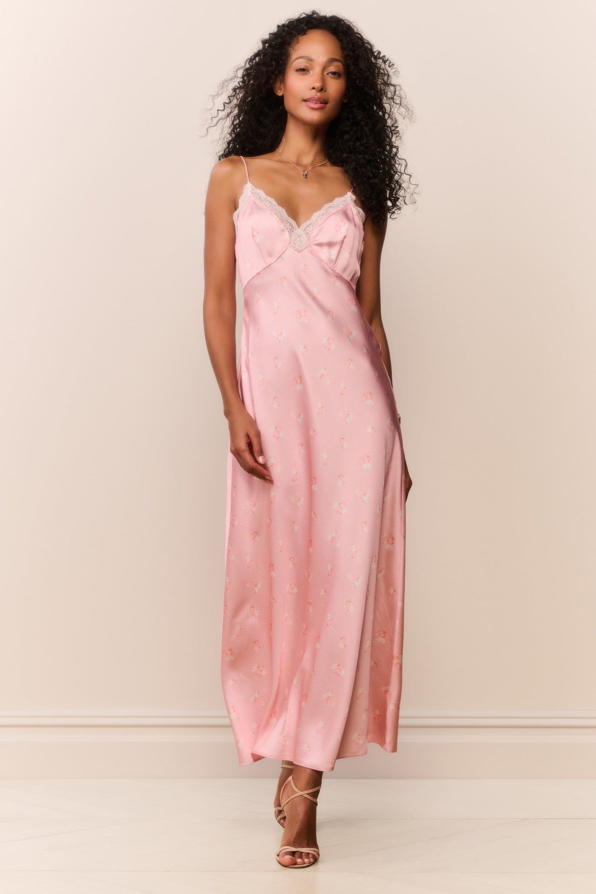 Peach Pom Pom Manuela Maxi Dress