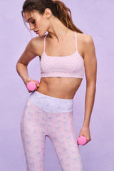 Cadelle Velvet Flock Bow Sports Bra