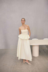 CURAAE Delia Top & Skirt Set in White