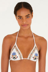 Off-White Stitched Garden Triangle Bikini Top