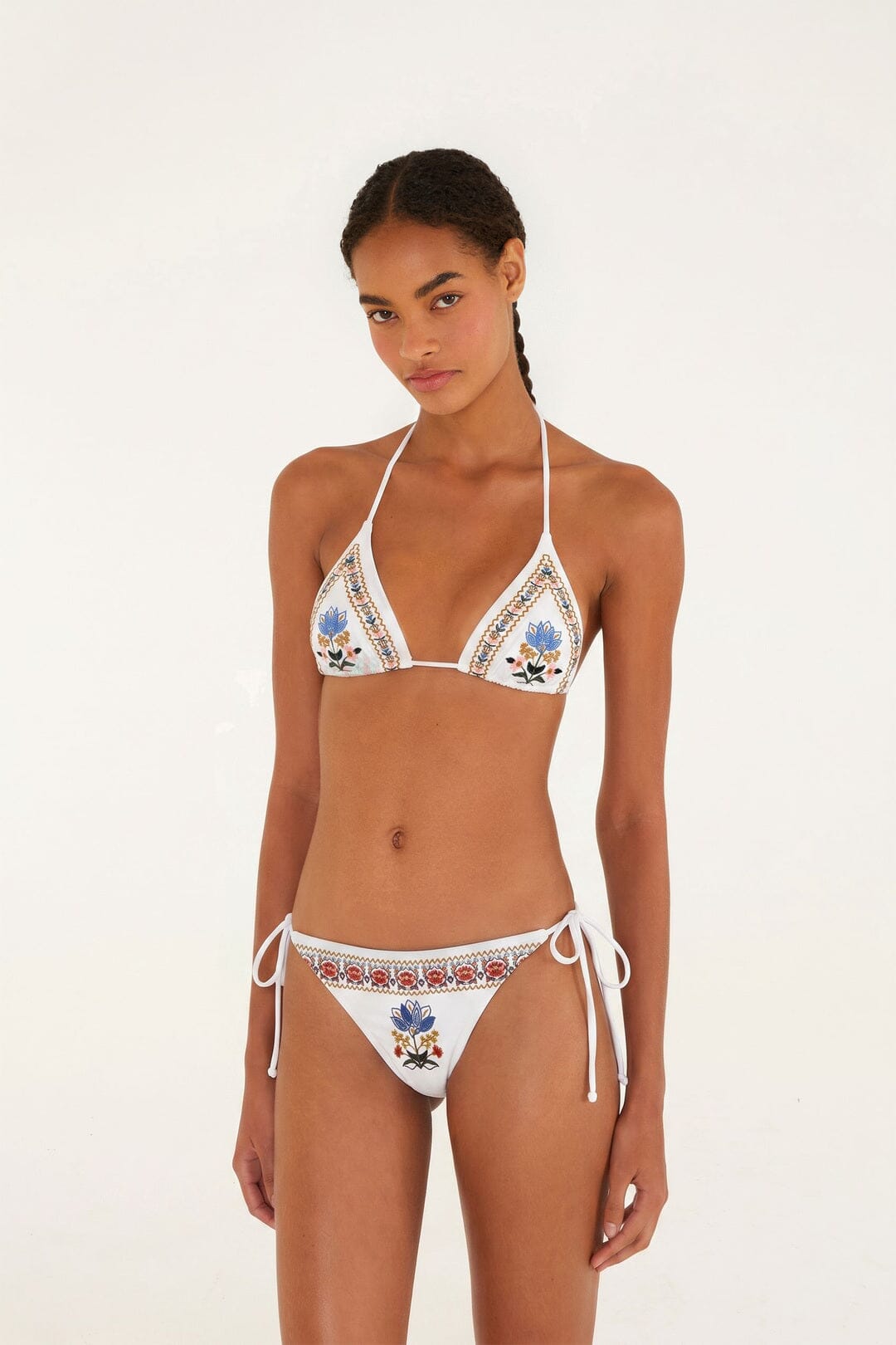 Off-White Stitched Garden Tie Side Bikini Bottom