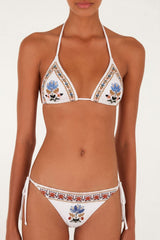 Off-White Stitched Garden Tie Side Bikini Bottom
