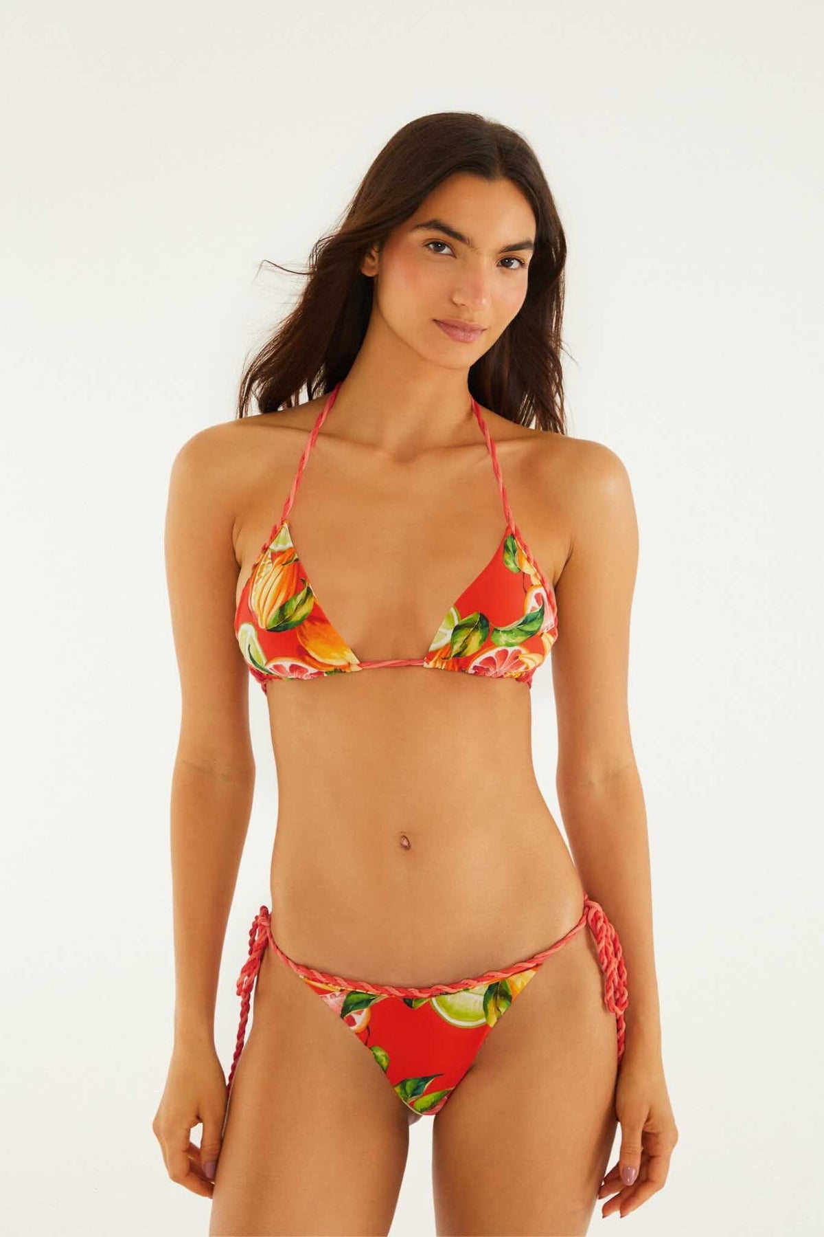 Red Fruits Rope Ties Bikini Bottom