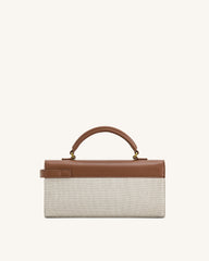 Keyla Top Handbag - Brown Canvas