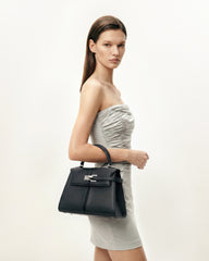 Elise Large Top Handle Bag - Black