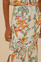 Off-White Delicate Forest Midi Skirt