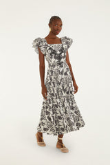 Sand Seashell Serenade Pleated Maxi Dress