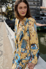 Sand Mystical Notched Lapel  Blazer