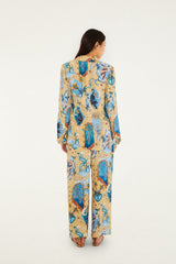 Sand Mystical Wide-Leg  Pants