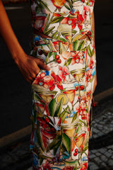 Off-White Sand Cocktail Midi Skirt