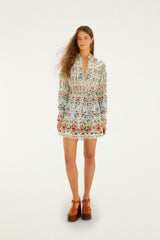 Off-White Stitched Garden Mini Dress