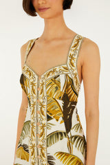 Off-White Trancoso Buttoned Mini Dress