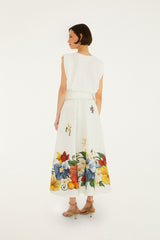 Off-White Tropi Embroidered Maxi Skirt