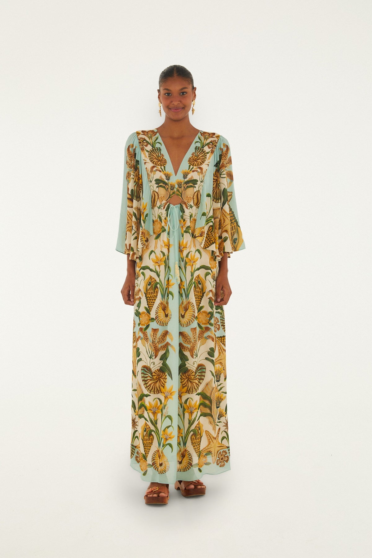Sand Marine Garden Maxi Dress