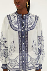 Off-White Coast Scarf Long Sleeve Blouse
