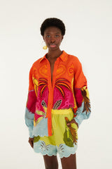 Multicolor Usiacuri Embroidered Richelieu Shorts