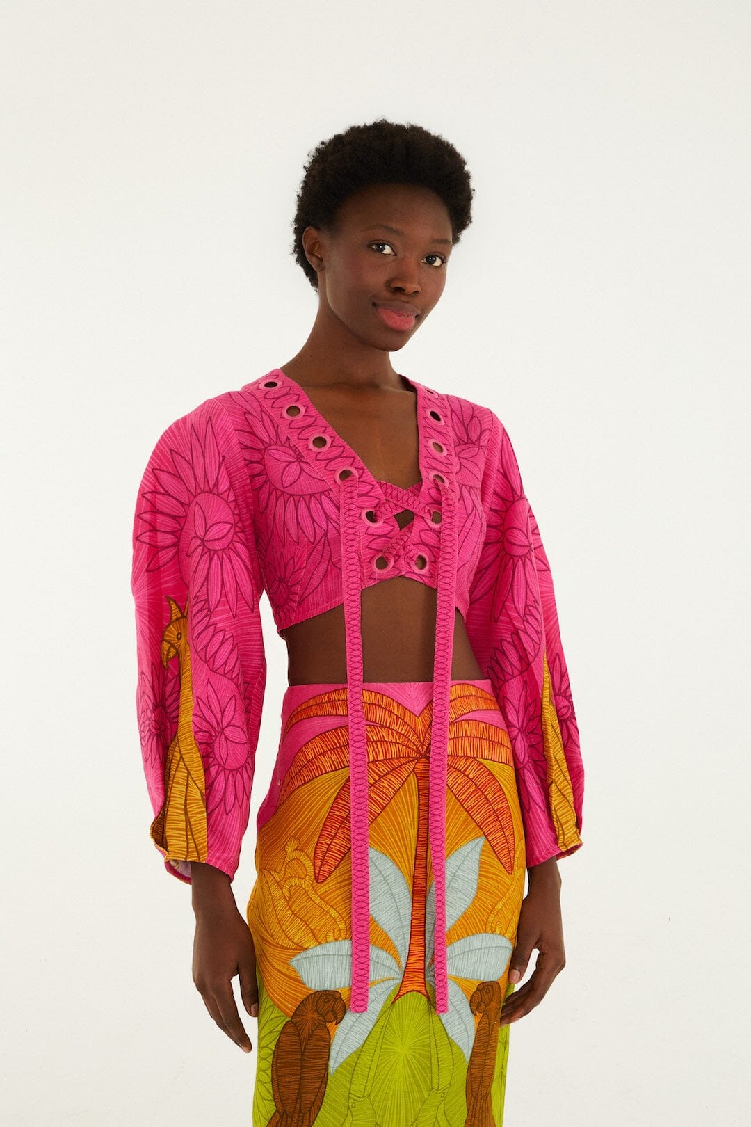 Multicolor Usiacuri Eyelet Blouse