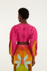 Multicolor Usiacuri Eyelet Blouse