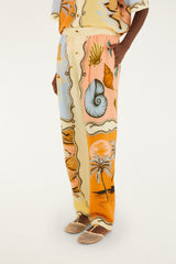 Multicolor Rio Souvenir Scarves Pants