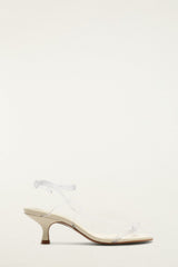 White Spaghetti Jelly Kitten Heeled Sandal