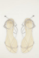 White Spaghetti Jelly Kitten Heeled Sandal