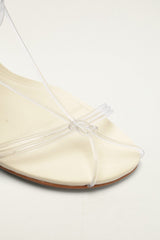 White Spaghetti Jelly Kitten Heeled Sandal