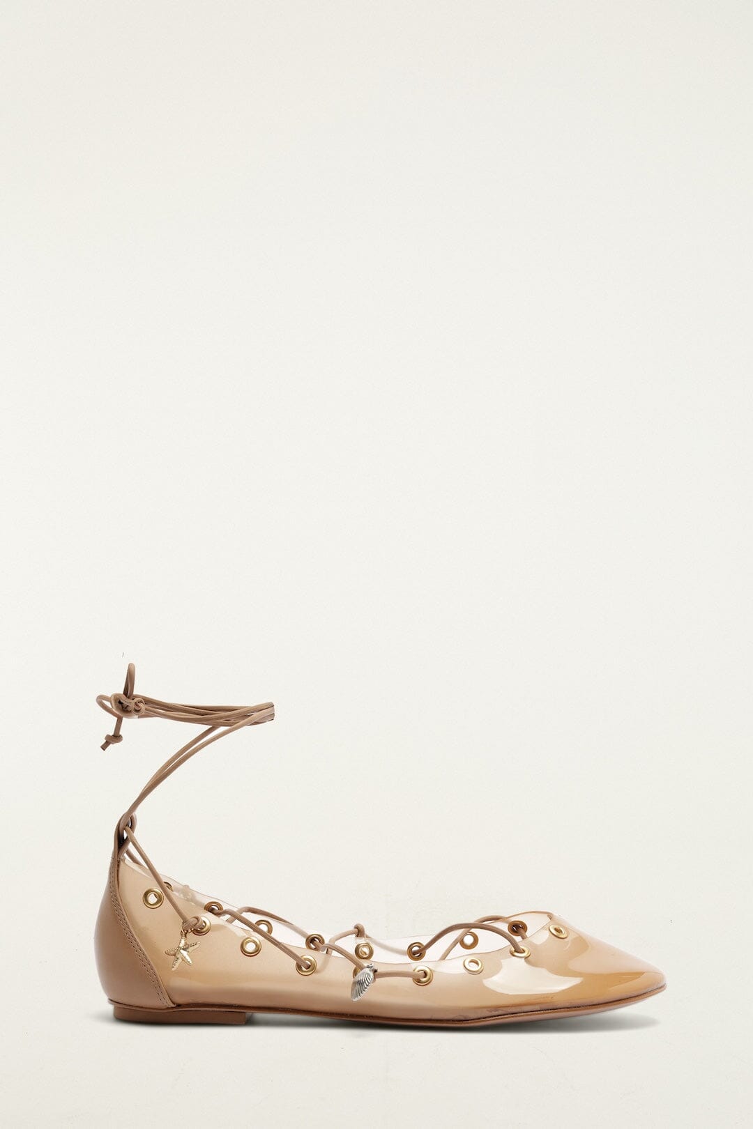 Sand Sea Lace Up Jelly Ballerina