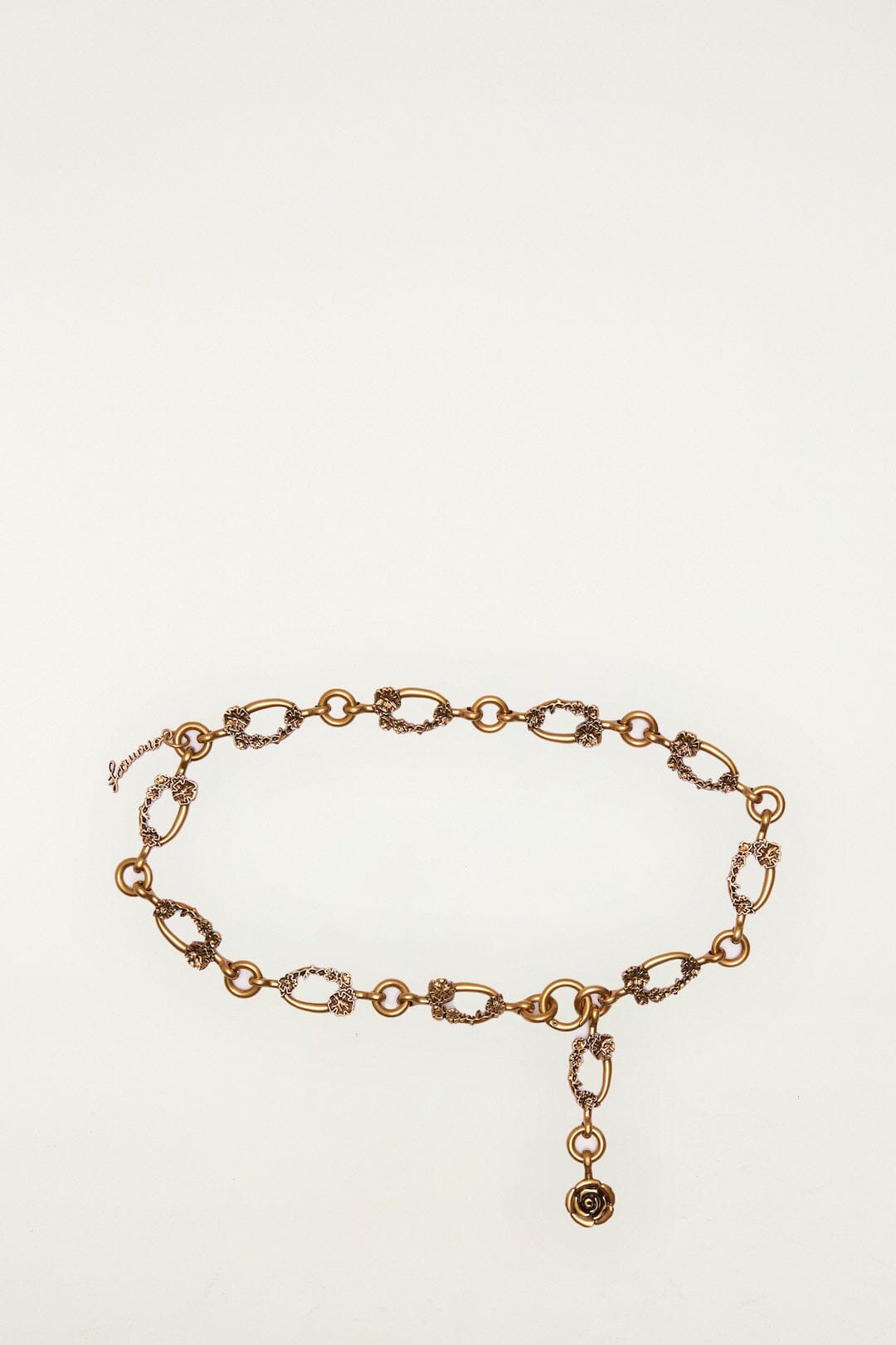 Vintage Gold Flower Metal Chain Belt
