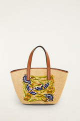 Raffia Basket Tote Bag Small