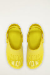 Yellow Monstera Slingback Rain Clog