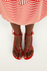 Red Jelly Heel Sandal