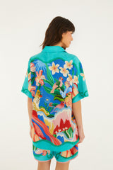 Multicolor Garden Of Life Scarf Shirt