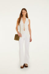 Off-White Embroidered Blouse