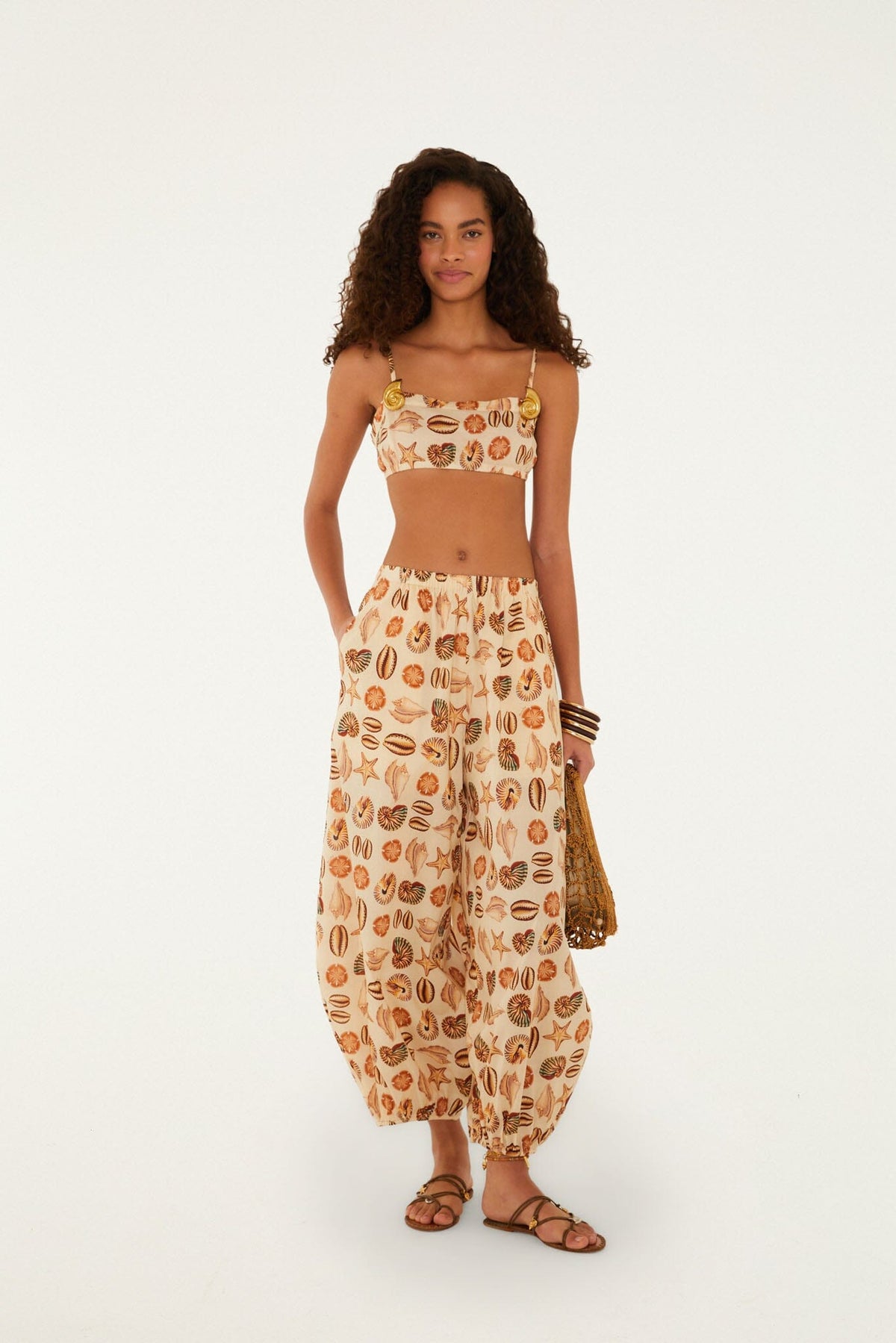 Sand Marine Shells Balloon Pants