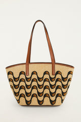 Raffia Basket Tote Bag Large