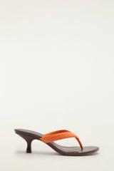 Orange Rob Kitten Heeled Sandal