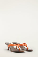 Orange Rob Kitten Heeled Sandal