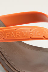 Orange Rob Kitten Heeled Sandal