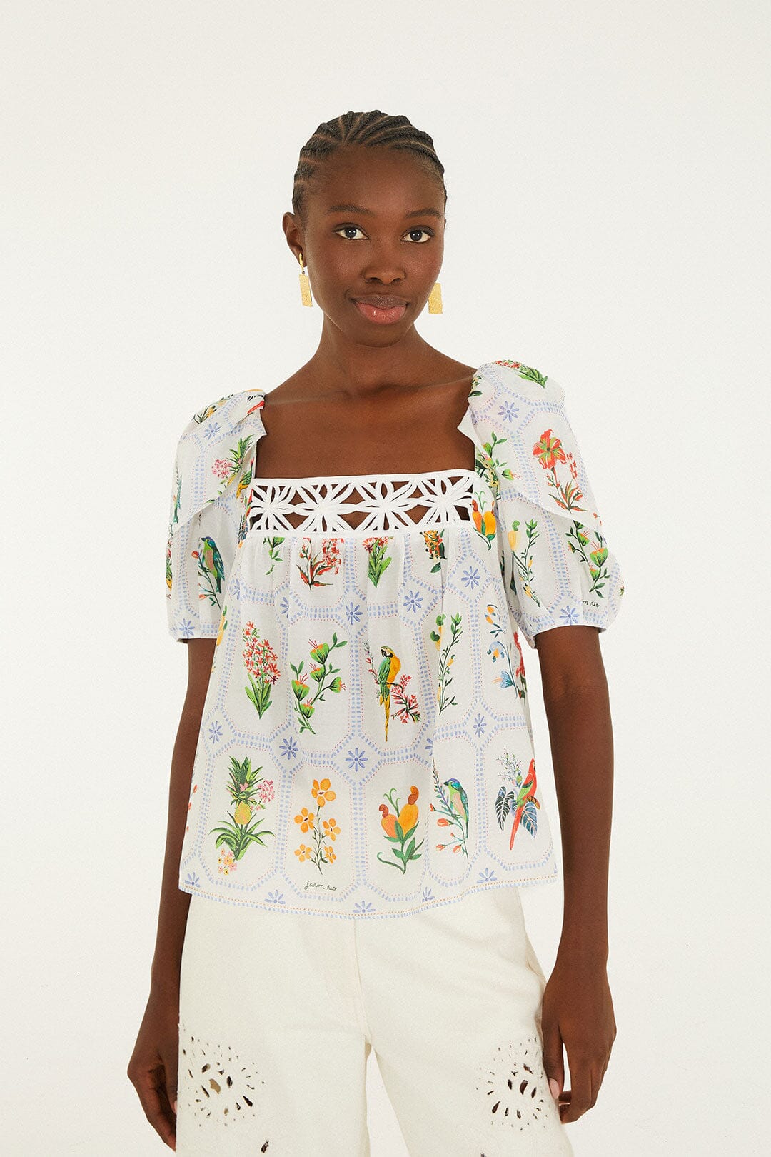 Off-White Tropical Porcelain Blouse