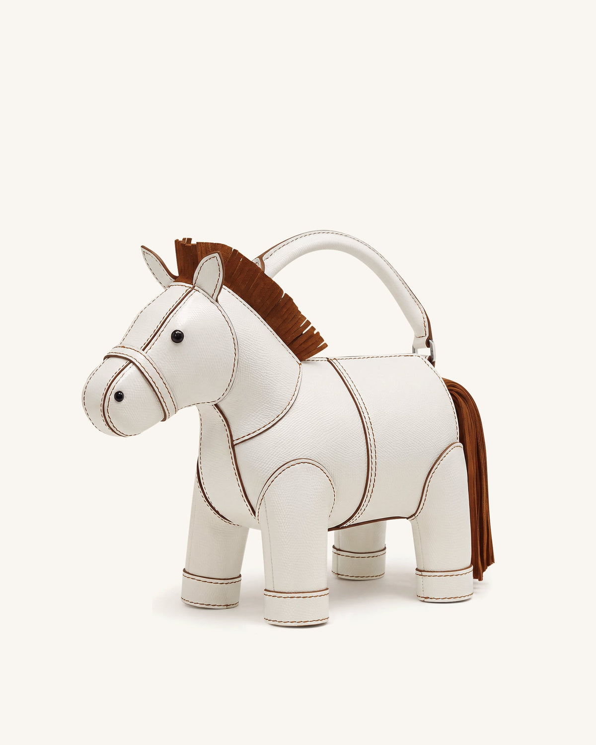 Harper Horse Top Handle Bag - White