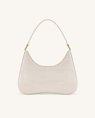 Ruby Shoulder Bag - White Croc