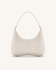 Ruby Shoulder Bag - White Croc