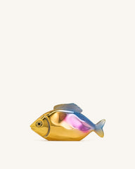 Fish Shaped Clutch - Gold/Blue