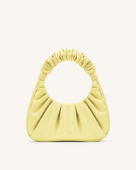 Gabbi Ruched Hobo Handbag - Light Yellow
